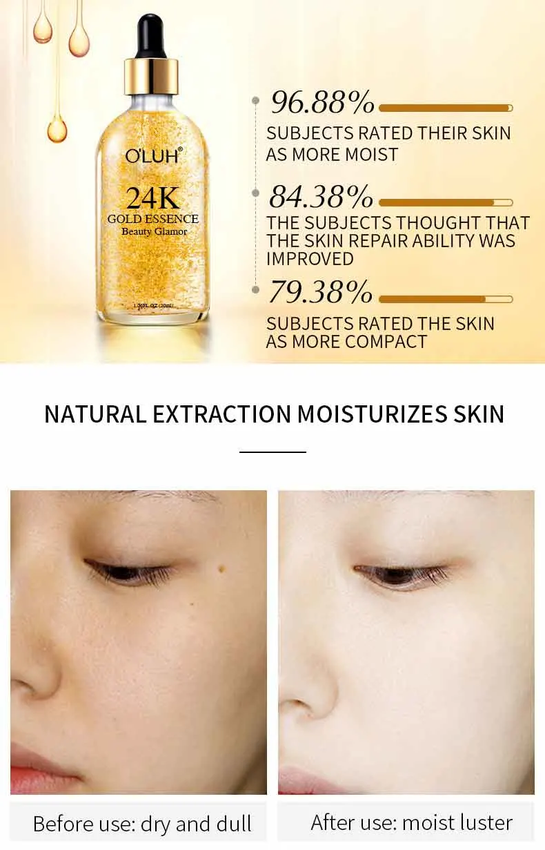 Newest Sale Moisturizing Whitening Skin Care Lotion Anti Aging Collagen 24K Gold Face Serum