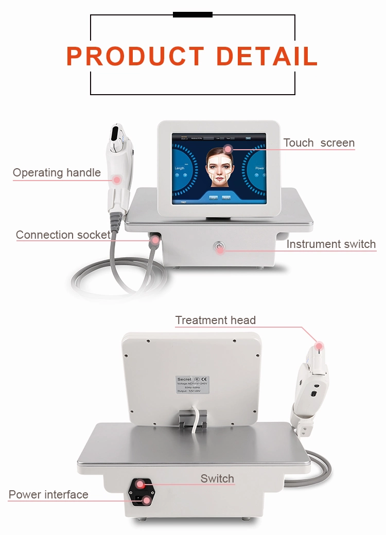 Face Lifting and Anti-Age High Intensity Focused Ultrasound Salon Machine Skin Care