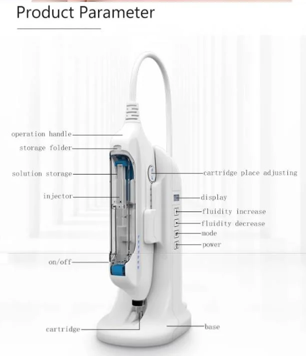 Facial Care Nutrition in-Jec-Tor Face Lightening Non-in-Vasive Face Rejuvenation Hy-Dra-Skinboosters Machine