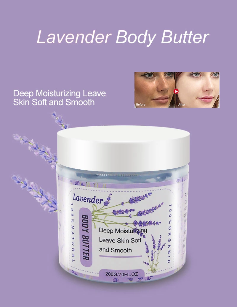 200g Natural Whipped Body Butter Cream Shea Whitening Smooth Shimmer Body Butter Lavender Body Butter